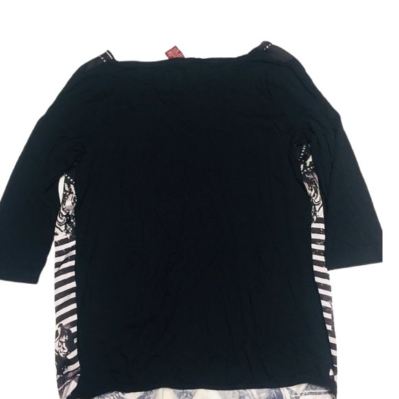 Olsen Europe 3/4 Sleeve Print Top - Picture 2 of 2